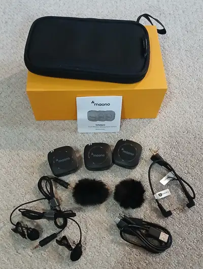 Compact Wireless Mic Set (2x Lapel Mics & 2 Lavs), View more