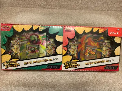 Pokémon 2 Pack ex Boxes (Mega Emboar ex & Mega Feraligatr ex), View more