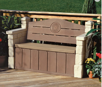 Step2 Outdoor Resin Storage Bench, Brown/Tan, View more