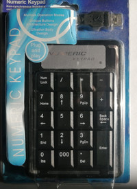 Numeric Keypad, for accounts and data entry, USB connectivity