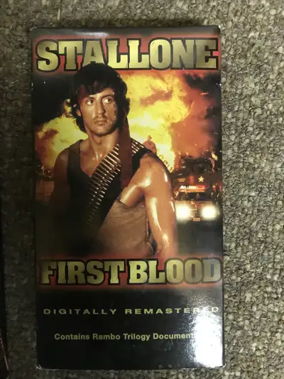 Rambo FIRST BLOOD Movie Vintage VHS Cassette Tape, View more