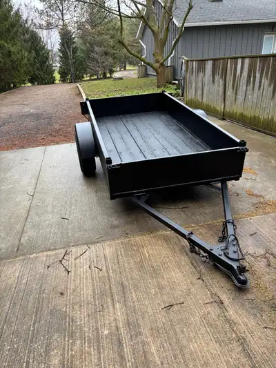 Utility trailer 4'x8' 3500lb. axle, galvanized 14" wheels LED lights, swing down front gate 2" coupl...