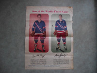 Vintage 1958 Star Weekly CAMILLE HENRY & BILL GADSBY NHL HOCKEY