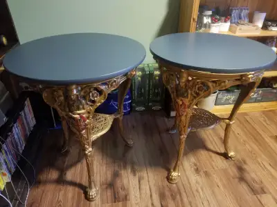 CAST IRON 1860'S TABLES, PROFESSIONALLY RESTORED AND FINE DETAIL, View more