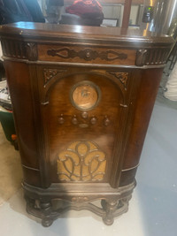 Vintage radio cabinet