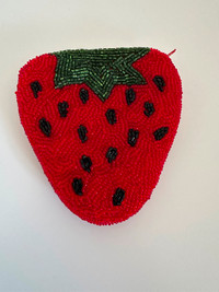 Strawberry Coin Purse - Glass Beaded