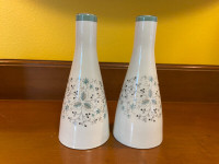 Vintage Made in England Tall Ceramic Salt & Pepper Shakers