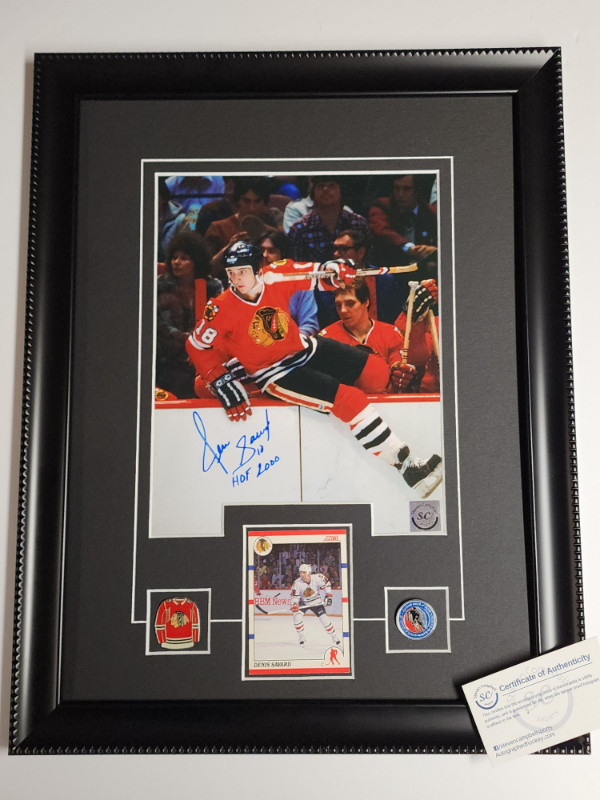 DENIS SAVARD signed framed 8x10 photo CHICAGO BLACKHAWKS HOF in Arts & Collectibles in City of Toronto