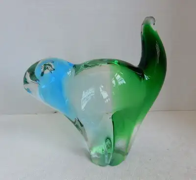 Midcentury Chalet art glass cat / paperweight  - Orillia, View more