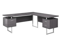 Monarch Specialties Left Or Right Facing Computer Desk 70"L Grey