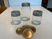 Vintage Gem Mason Jars with Rings & Extra Lids