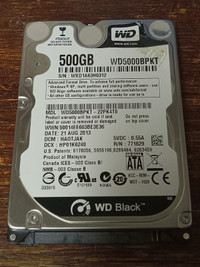 500 GB | Hard Disk Drive | WD