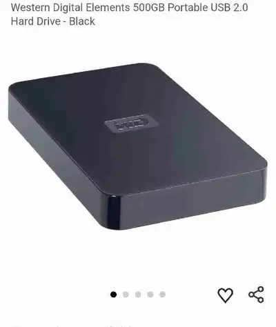 Western Digital Elements 500GB Portable USB 2.0 Hard Drive, View more