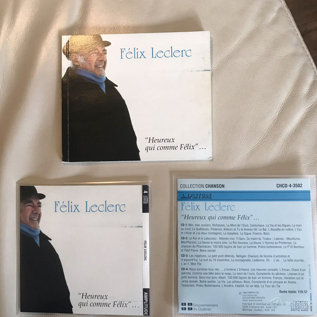 Coffret 4 CD Félix Leclerc Heureux qui Comme Félix... dans CD, DVD et Blu-ray  à Longueuil/Rive Sud