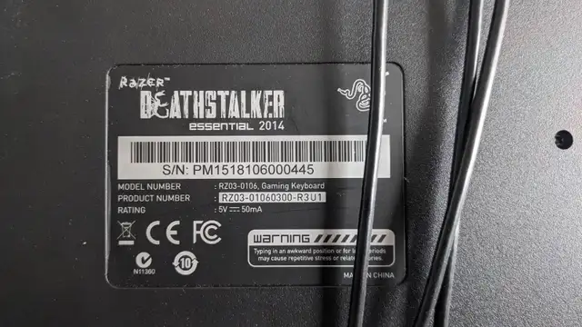Razer Deathstalker Essential 2014 Keyboard. Wired. USB-A441533451207987201
