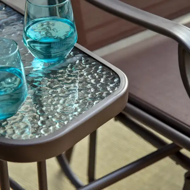 Patio Double Glider Chair with Glass Top in Chairs & Recliners in Markham / York Region - Image 8
