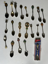 Assorted Silver/ gold plated  souvenir spoons collection  