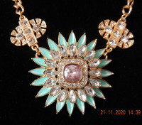 Vintage rhinestone statement necklace-Gutta Percha Orillia