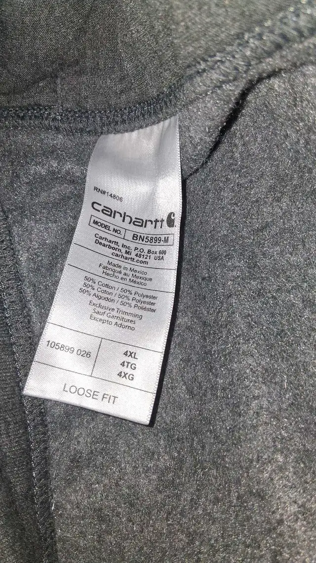 carhartt men's 4xl track pants (BRAND NEW NO TAGS) in Men's in Markham / York Region - Image 5