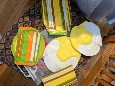 Vintage Barbie Puff 'n Play inflatable furniture, View more