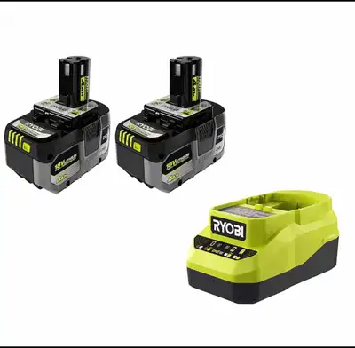 2 Ryobi 4Ah Lithium+ High Performance Battery & Charger, View more