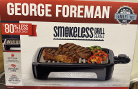 George Foreman Smokeless Electric Grill Brand New Sealed Box