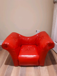 Vintage Red Patten Leather  Toddler Chair