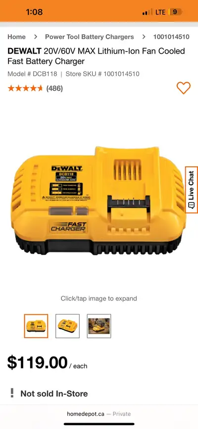 I have my brand new Dewalt fast battery charger for sale.