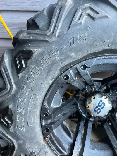 4x110 bolt pattern will fit the following Honda Yamaha Kawasaki maybe others S/S rims with centers t...