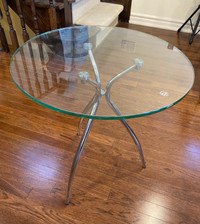 Round Glass Side Table