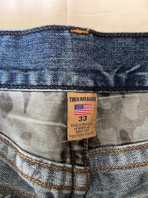 True Religion Mens Denim GENO Blue Jeans Relaxed Slim W33 in Men's in Markham / York Region - Image 4