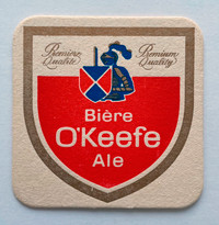 Sous verre en carton de bière. O’Keefe Ale, Heineken, ...