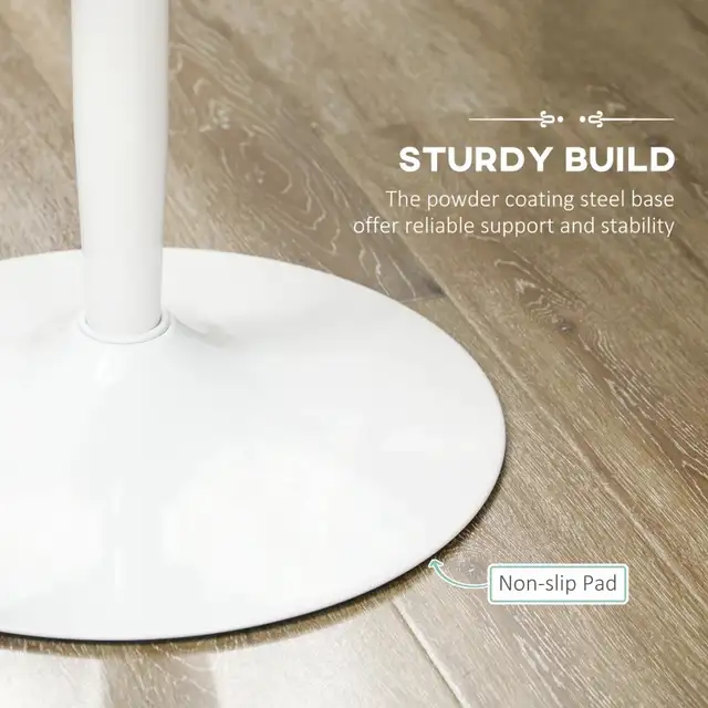White Modern Kitchen Table steel base, Round Dining Table  in Dining Tables & Sets in Markham / York Region - Image 7