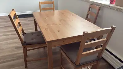 Table and four chairs - IKEA, View more