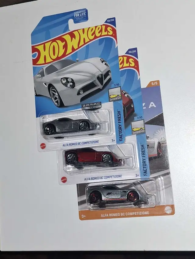 Alfa Romeo 8C Compitizione Hot Wheels lot of 3 variations 