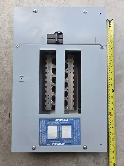 Sylvania 100 Amperes electric panel, View more