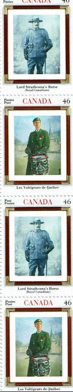 Canada Stamps - Canadian Regiments 2000 (Side Panel 2+2 46c)