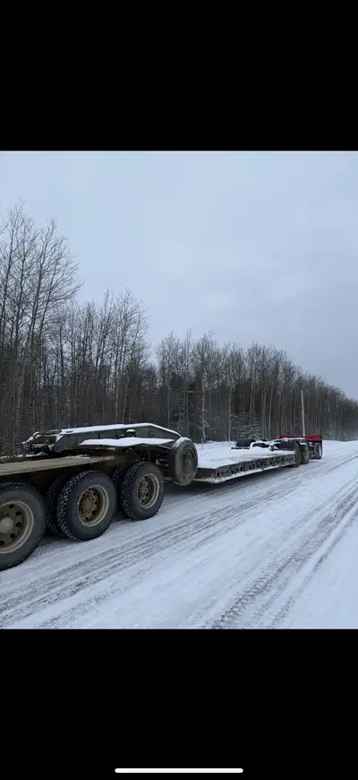 1987 Brentwood 40 ton double drop removable neck lowbed and booster Fresh CVIP on both units. 10ft w...