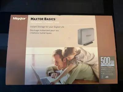 Maxtor Basics Personal Storage 500GB USB 2.0 External Hard Drive, View more