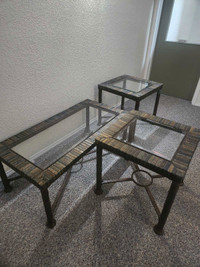 Coffee table/ two end table set