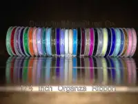 1/4" Organza Ribbon** 75' Rolls - ONLY $4 **GREAT PRICE!!**