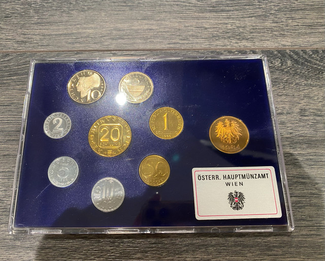 New AUSTRIA,  SET 2 GROSCHEN - 20 SCHILLING 1984 8 Proof Coins  in Arts & Collectibles in Markham / York Region