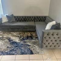 Brand New 2 Piece Reversible Velvet Sofa available for sale