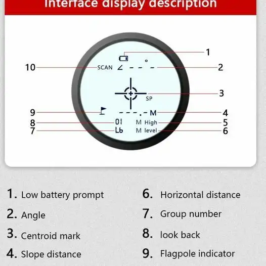 Laser Rangefinder Golf Hunting Rechargeable 600 yard Laser Dista in Fishing, Camping & Outdoors in Ottawa - Image 6