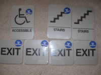 Braille/Tactile Signs-A.D.A. Approved/New -$5 each