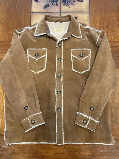 Scully Men's Cafe Brown Suede Button Up Jacket Large, View more