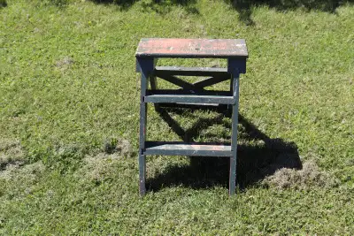 Hi. I have a vintage wooden step stool for sale. This stool is interesting the way it is built. It h...