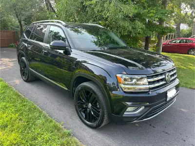 2018 VW Altas Highline AWD, 7 passenger Black on Black 116k KMs Vehicle is accident fre in amazing c...