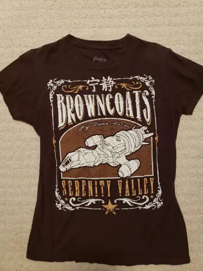 Firefly Brown coats Serenity Valley Tshirt size Large, View more