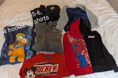 Boys size 5-6 hoodies and shirts, View more
